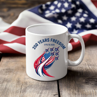 Mug Survol du 4 juillet célébrant 250 ans de liberté