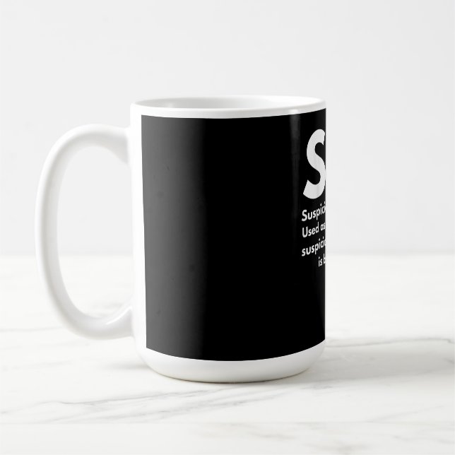 Mug Sus Définition Ami Suspicieux Sus Agissant (Gauche)