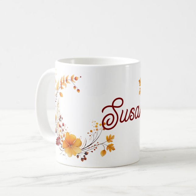 Mug Susan, juste pour Susan création florale,  (Devant gauche)
