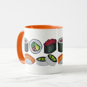 Mug Sushi California Spicy Thon Roll Japonais Nourritu