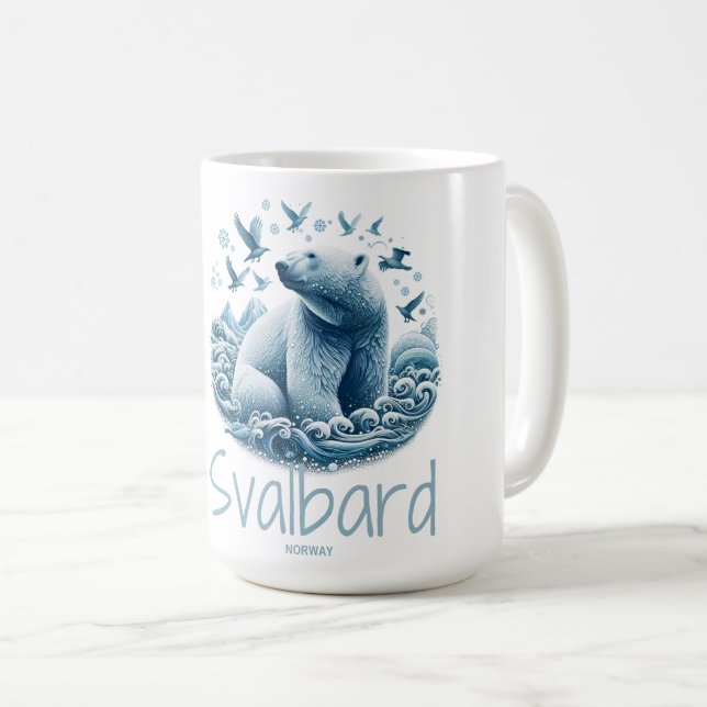 Mug Svalbard Spitsbergen Ours polaire artistique, Norv (Devant droit)