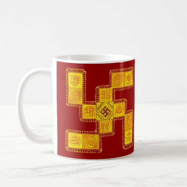 Mug Svastika traditionnel indien (Gauche)