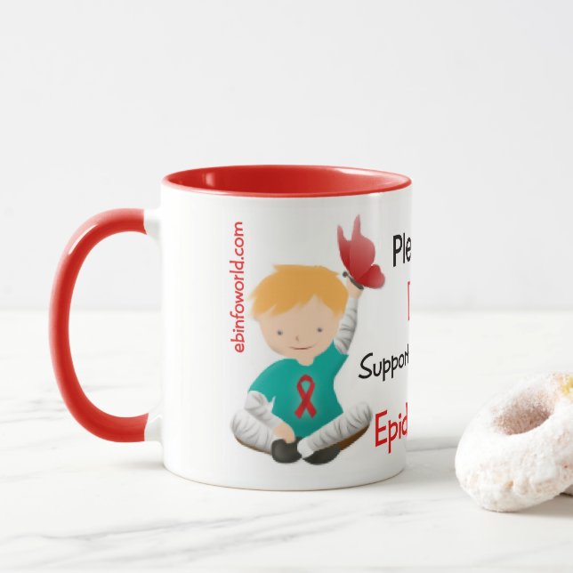 Mug Svp aidez-nous à supprimer des épidermolyses (Avec donut)