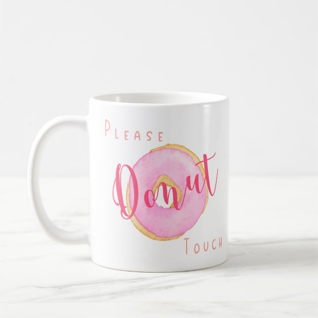 Mug Svp contact de beignet - beignet rose personnalisé (Gauche)