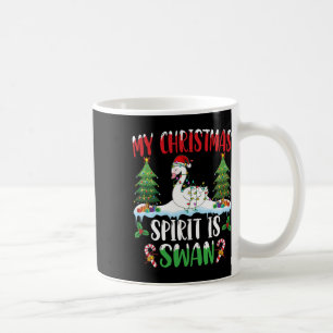 Mug Swan portant le Noël Noël Noël Noël - l'esprit de
