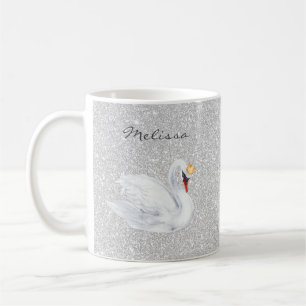 Mug Swan Princess Monogram Parties scintillant en arge