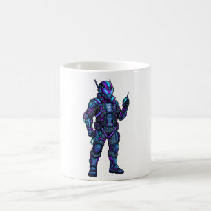 Mug Sweat à capuche graphique Mecha Pilote Cyber Futur