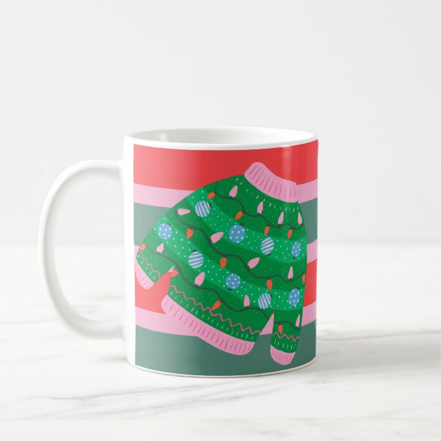 Mug Sweater de Noël mignon et laid (Gauche)