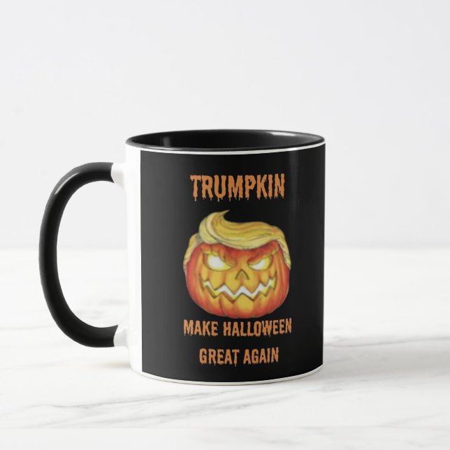 Mug Sweatshirt, Trumpkin, classique d'Halloween (Gauche)