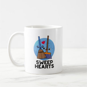 Mug Sweep Hearts Funny Sweet Hearts Broom Pun