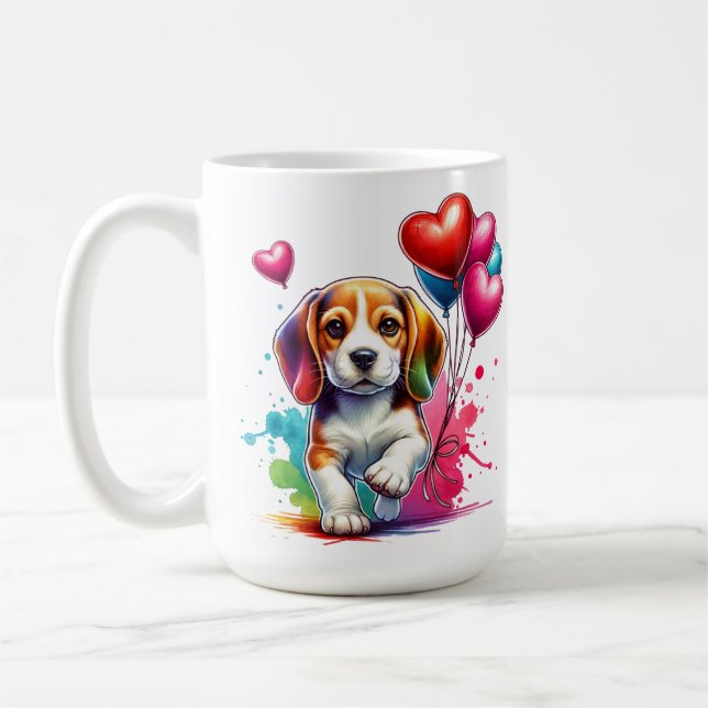 Mug Sweet Beagle Pup Valentine (Gauche)