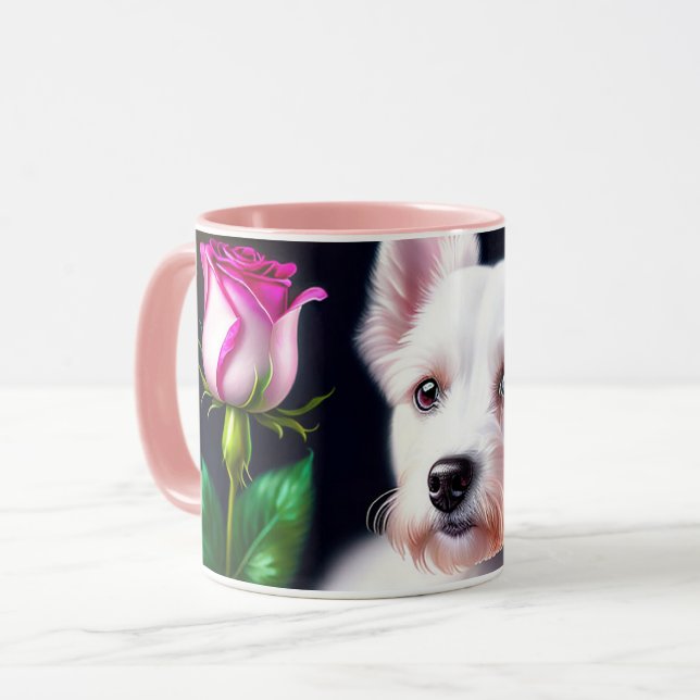 Mug Sweet Chien Et Collection Rose (Devant gauche)
