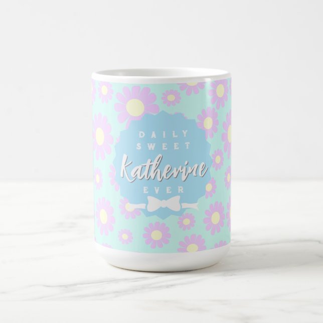 Mug Sweet Daisy Baby Pastel bleu rose jaune (Centre)