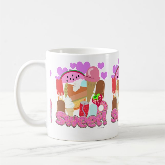 Mug Sweet Fun Dessert Time Cute Food Cartoon (Gauche)