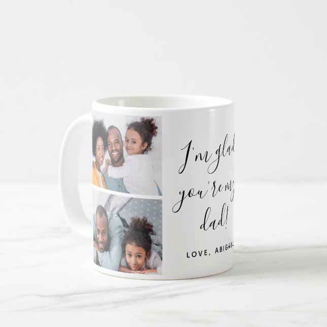 Mug Sweet I'm Glad You are My Dad Photo Collage (Devant gauche)