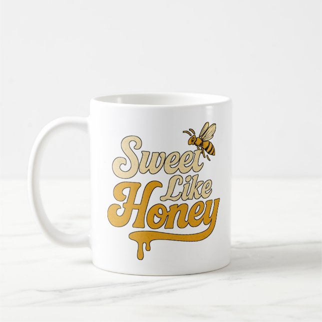 Mug Sweet Like Honey Retro Typographie (Gauche)