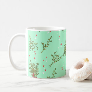 Mug Sweet Mistletoe Hearts Noël Motif de vacances