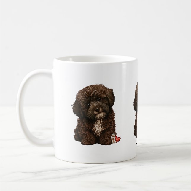 Mug Sweet Puppy Love Design par HavaHug (Gauche)