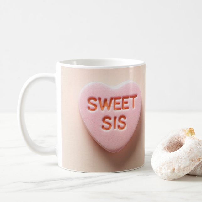 Mug Sweet Sis Coeur bonbon (Avec donut)