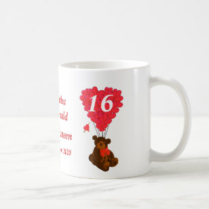 Mug Sweet sixteen personnalisé d'ours de nounours