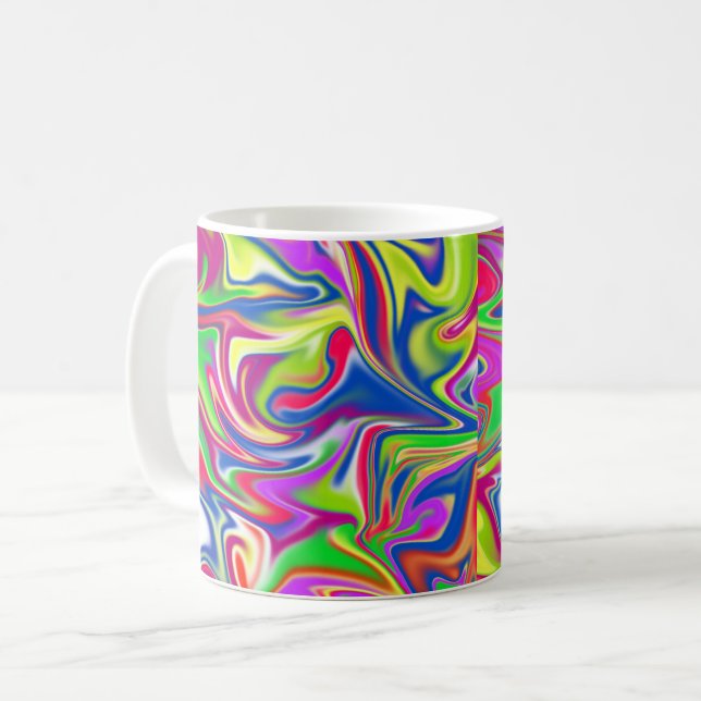 Mug "Sweet Swirls : The Bubblegum Marble Delft" (Devant gauche)