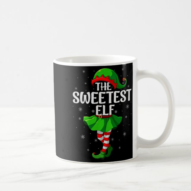Mug Sweetest Elf Christmas Girls Women Elf Squad Xmas  (Droite)
