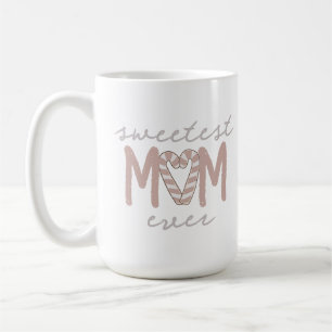 Mug Sweetest Maman canne à canne personnalisée Noël