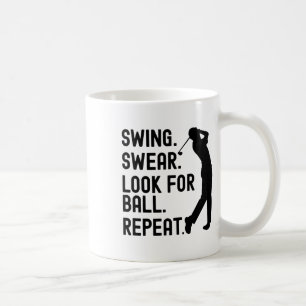 Mug Swing Jurer Chercher La Balle Répéter Amusing Golf