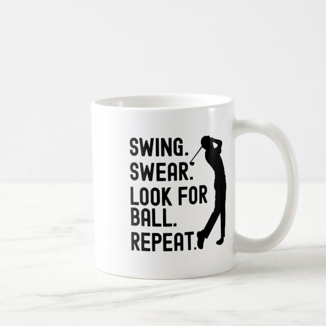 Mug Swing Jurer Chercher La Balle Répéter Amusing Golf (Droite)