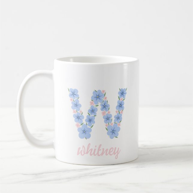 Mug SYLLABE Florale Pastel W Monogram (Gauche)