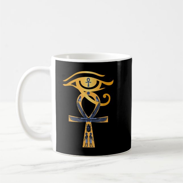 Mug Symbo égyptien Ancien Dieu Oeil de Horus Ankh Symb (Gauche)