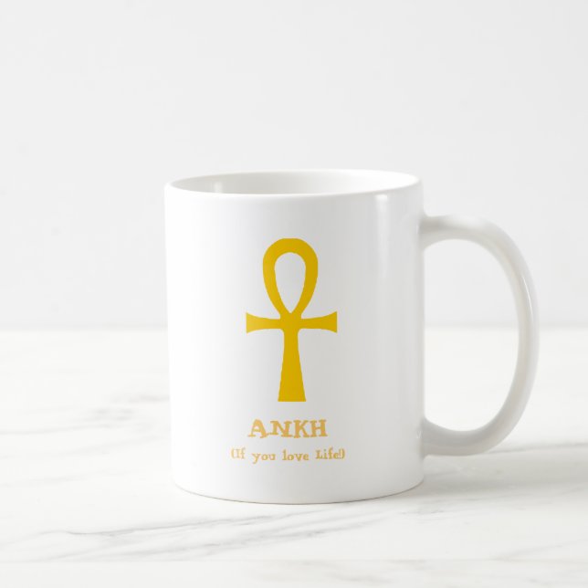 Mug Symbole antique égyptien Ankh Pun Humour drôle (Droite)