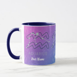 Mug Symbole Aquarius Zodiac Star Horoscope Constellati