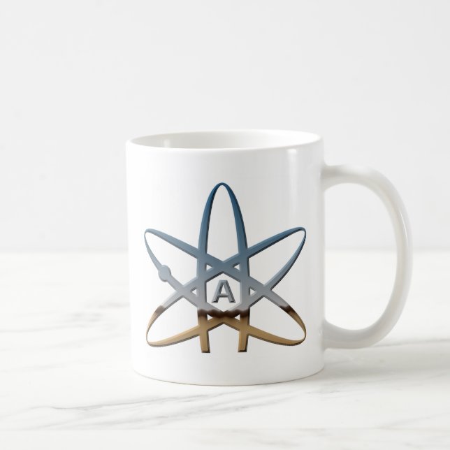 Mug Symbole atomique athée de Logidea (Droite)