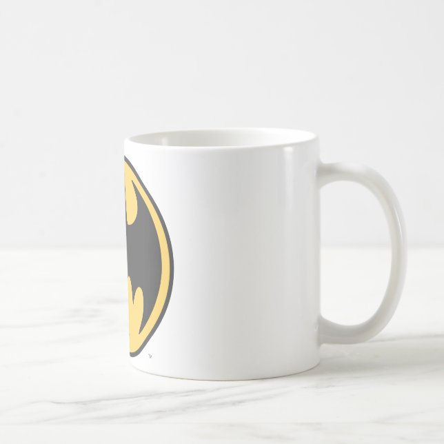 Mug Symbole Batman | Logo du cercle jaune foncé (Droite)