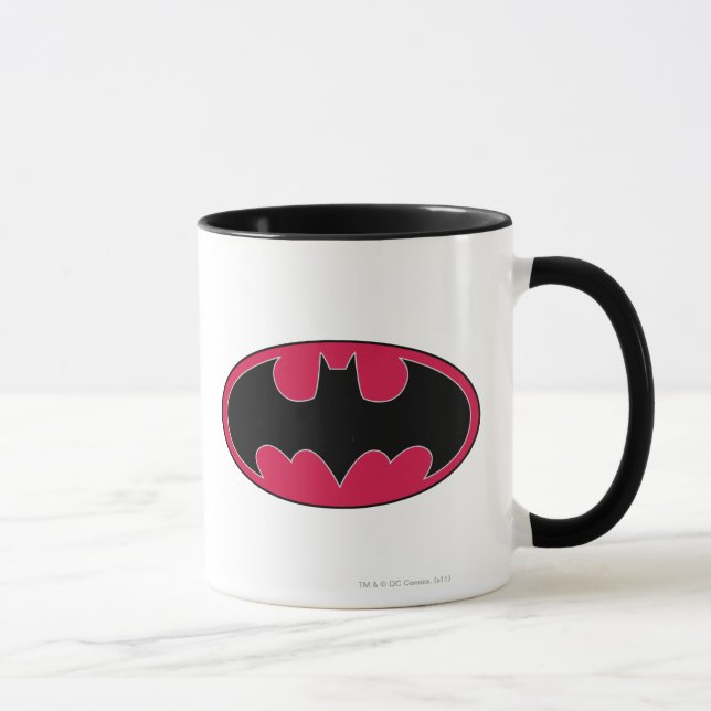 Mug Symbole Batman | Logo noir rouge (Droite)