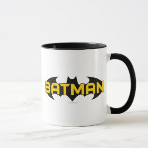 Mug Symbole Batman   Nom Logo jaune et noir