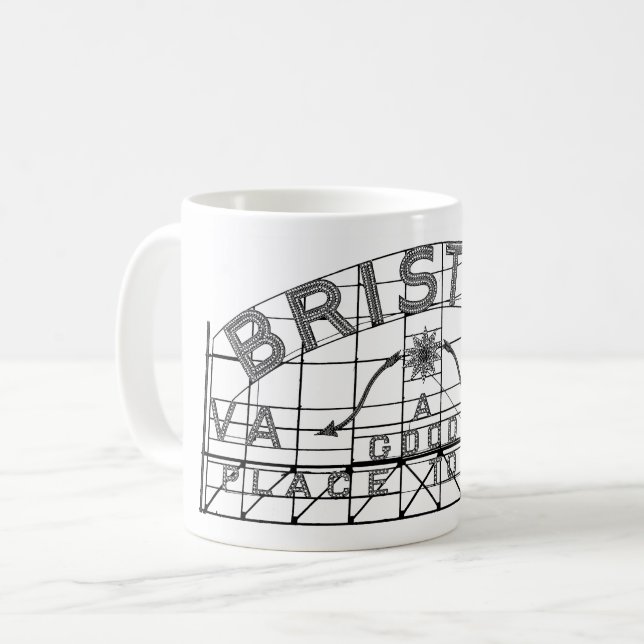 Mug SYMBOLE Bristol Slogan Bristol Virginia Tennessee (Devant gauche)