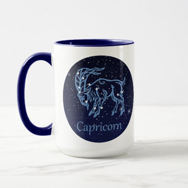 Mug Symbole Capricorne Constellation et Zodiaque avec  (Gauche)