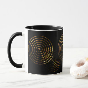 Mug Symbole celtique spirale or métallique