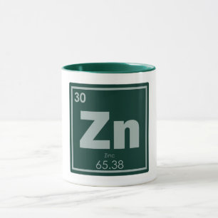 Mug Symbole chimique de l'élément de zinc chimie formu