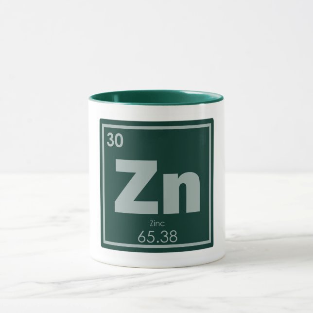 Mug Symbole chimique de l'élément de zinc chimie formu (Centre)