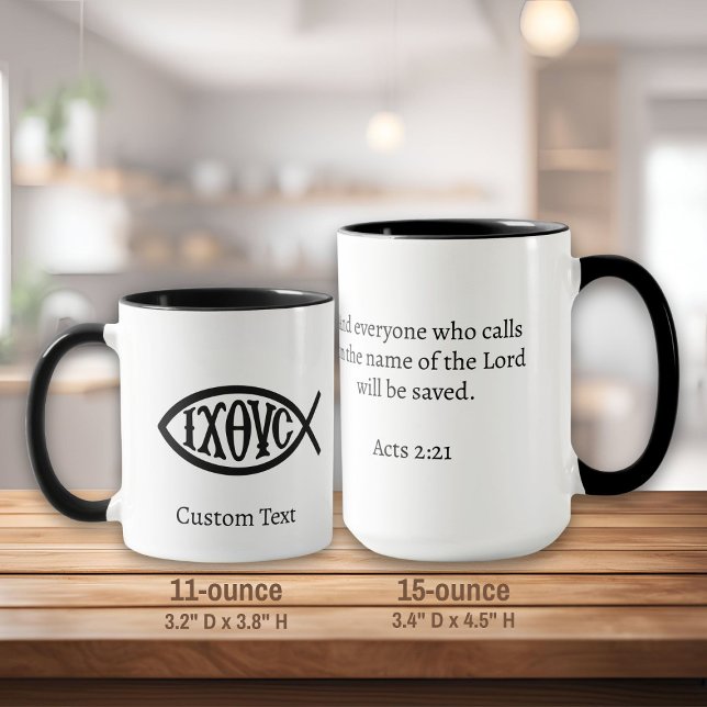 Mug Symbole chrétien Ichthys (Créateur téléchargé)