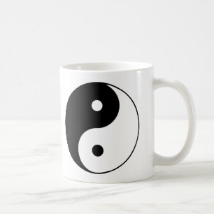 Mug Symbole classique Yin Yang noir et blanc Design