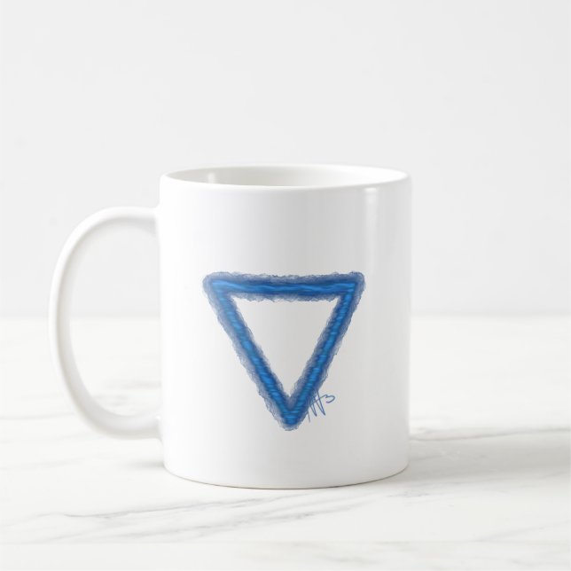 Mug Symbole d'alchimie des éléments d'eau ondulée (Gauche)