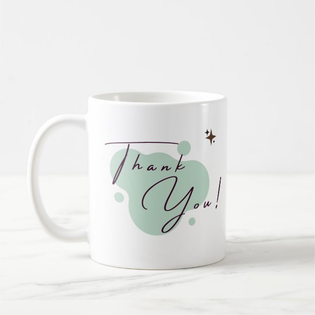 Mug Symbole d'appréciation : "Merci" significatif (Gauche)