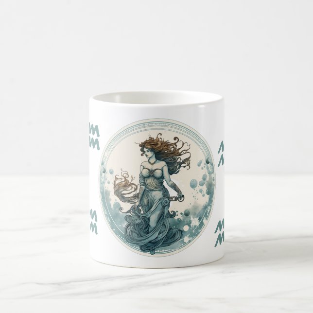 Mug Symbole d'Aquarius frappant (Centre)