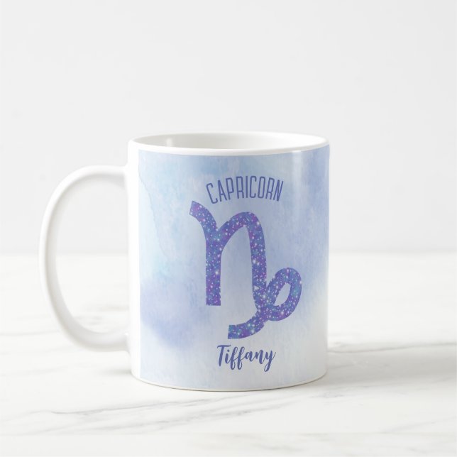 Mug SYMBOLE D'Astrologie Capricorne Personnalisée Viol (Gauche)