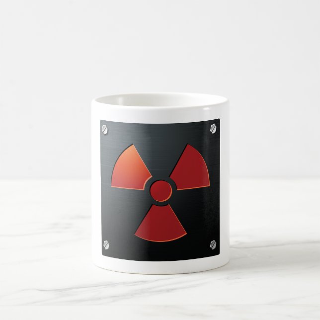 Mug Symbole d'avertissement de radiation Panneau métal (Créateur téléchargé)