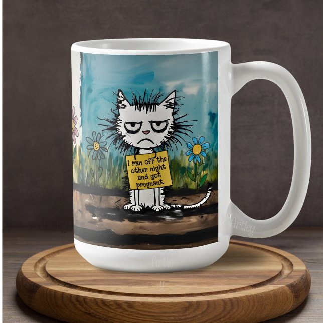 Mug Symbole de chat amusant Phrase Cute Cartoon (Créateur téléchargé)